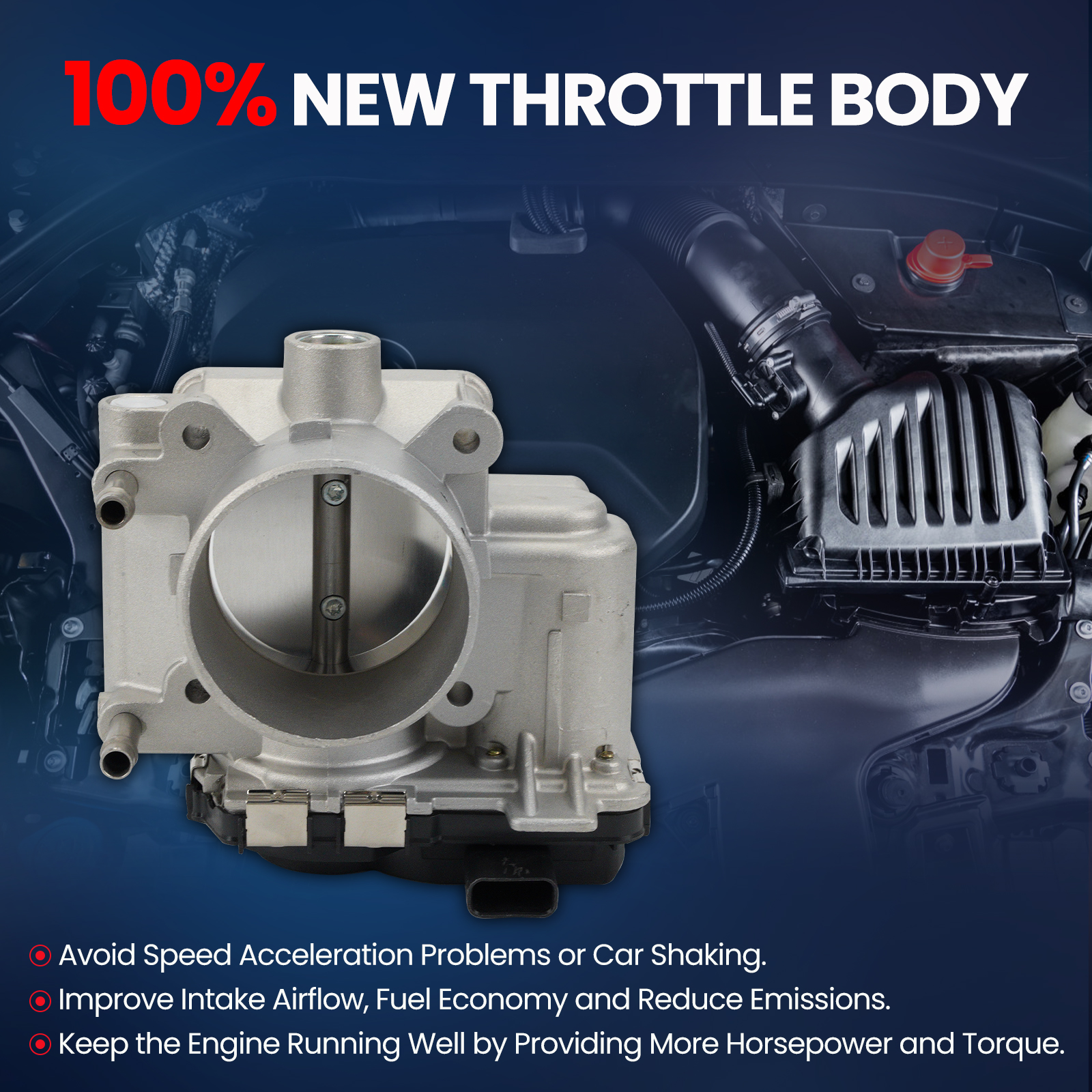 MOCA AUTOPARTS Electronic Throttle Body Fit for 2006-2013 Mazda 3 2.3L & 2007-2012 Mazda CX-7 2.3L & 2010-2012 Mazda CX-7 2.5L