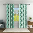 thumbnail image 2 of Aofoto Homes & Gardens Modern Leaves Grommet Blackout Curtain for Living Room, 2 Panel, Green,42x84 Inches, 2 of 5