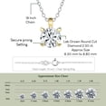 thumbnail image 4 of Dazzlingrock Collection IGI Certified 2.50 Cttw Round Solitaire Lab Grown White Diamond Classic Four Prong Pendant Necklace with 18 inch Silver Chain for Women in 14K Solid Yellow Gold, 4 of 5