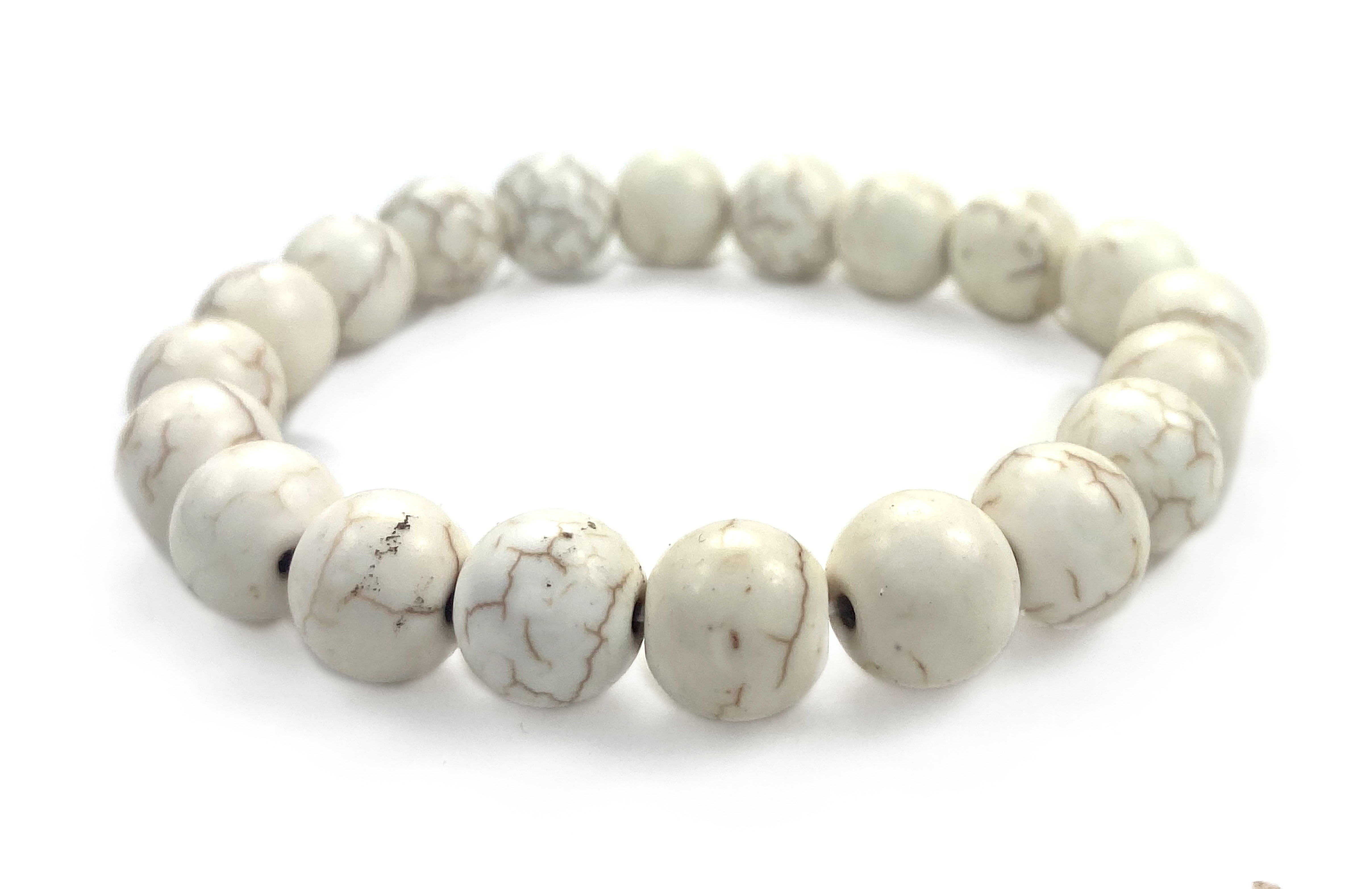 Size of choice Silver or gold pearl Agate black grey 6mm or 8mm natural stone bracelet for men or women
