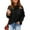 Black, variant on AOOCHASLIY Christmas Tops Fashion Women Sleeve Round-Neck Pullover Solid Color Casual Blouse Tops