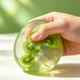thumbnail image 2 of Kiwi Squishy Ball for Hand Fidgeting, Clear Plastic Gel Toy with Embedded Fruit Slice for Desk Breaks and Study, 2 of 6