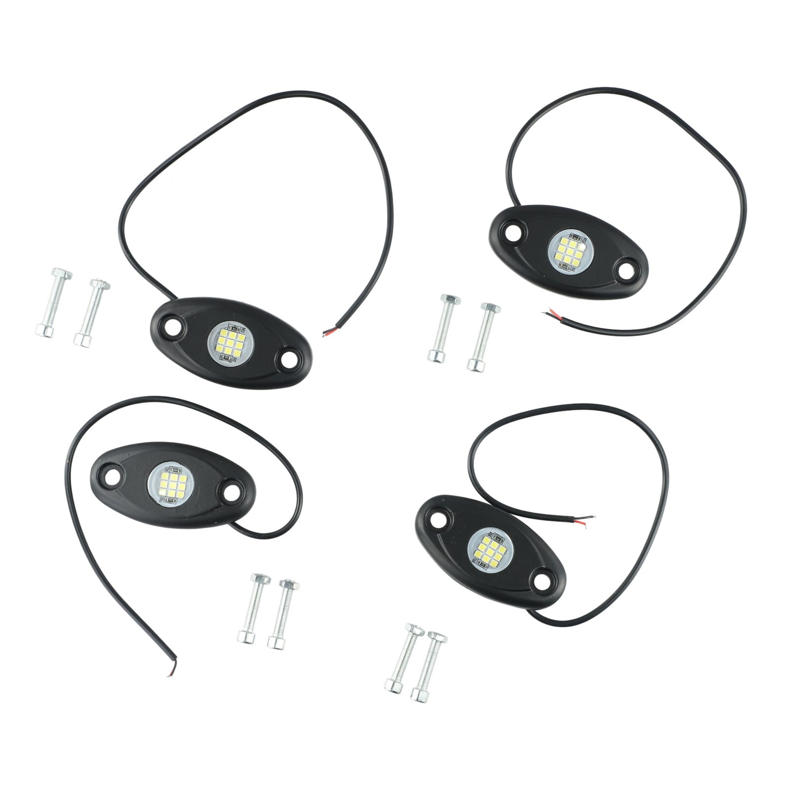 Kit 10 Pods LED RGB Underglow Rock Lights – Télécommande Et APP Bluetooth, IP68, Jeep 4x4