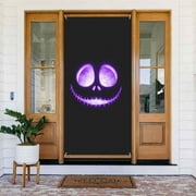 The Nightmare Before Christmas Door Cover Decorated Banner Tapestry Home Decoration Holiday Party Supplies Door Banner Porch Sign Banner 72.8 x 35.4 Inch