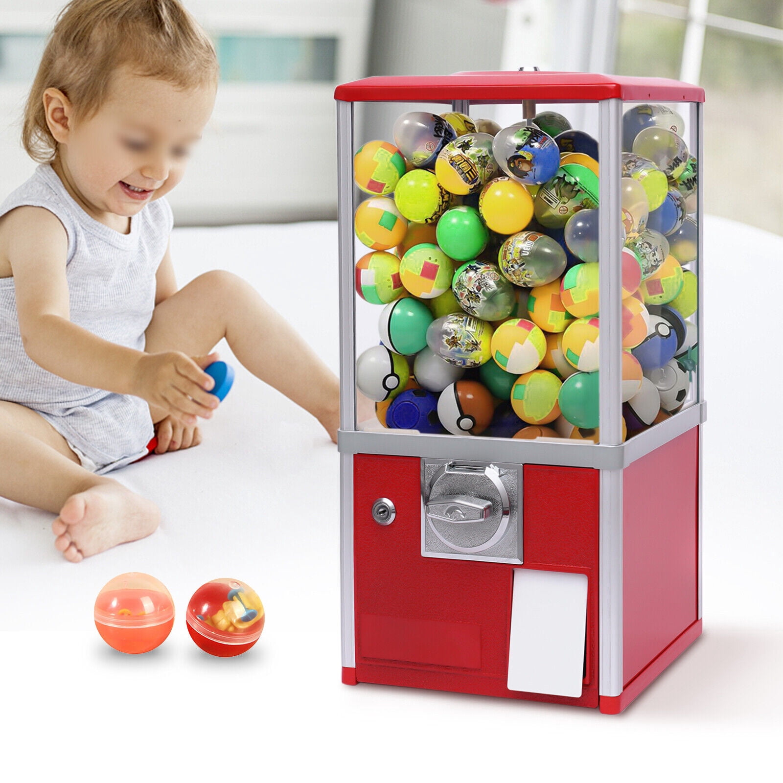 Modern Candy Vending Machine Candy Gumball Machine Huge Load Capacity Gumball Bank for Gadgets, for Game Stores and Retail Stores