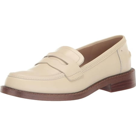 Sam Edelman Colin Modern Ivory Leather Slip On Rounded Toe Classic Loafers (Modern Ivory, 8)