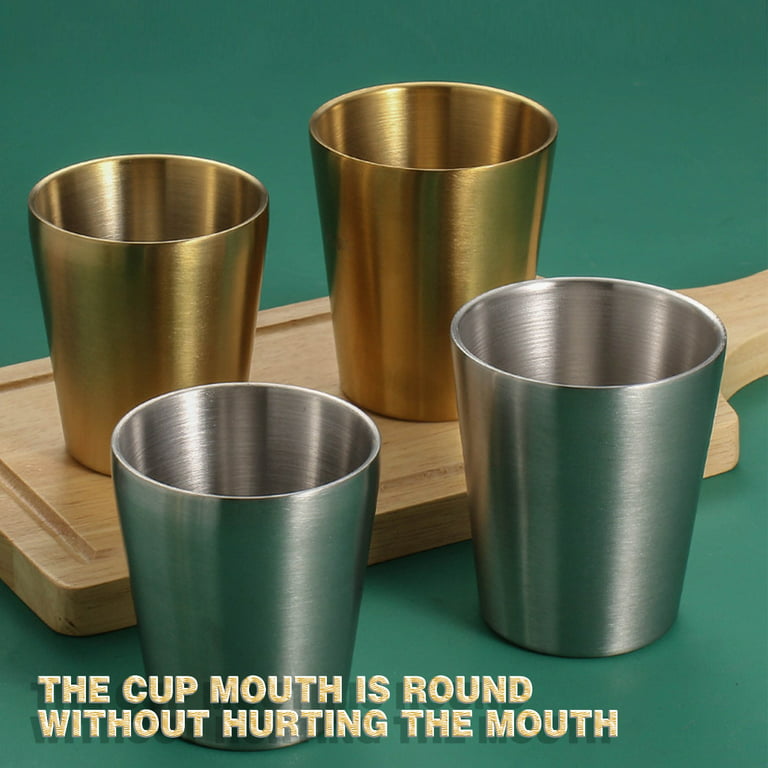 mnjin stainless steel cups shatterproof cup tumblers metal
