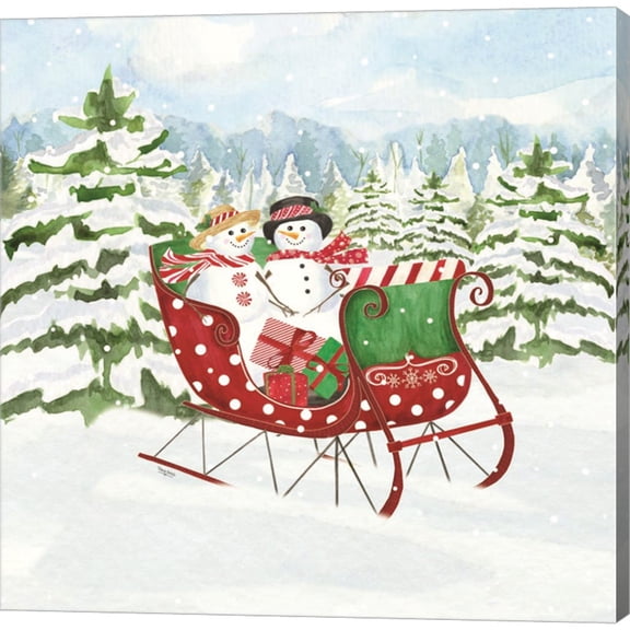 Peppermint Holiday VII by Tara Reed, Canvas Wall Art, 12W x 12H