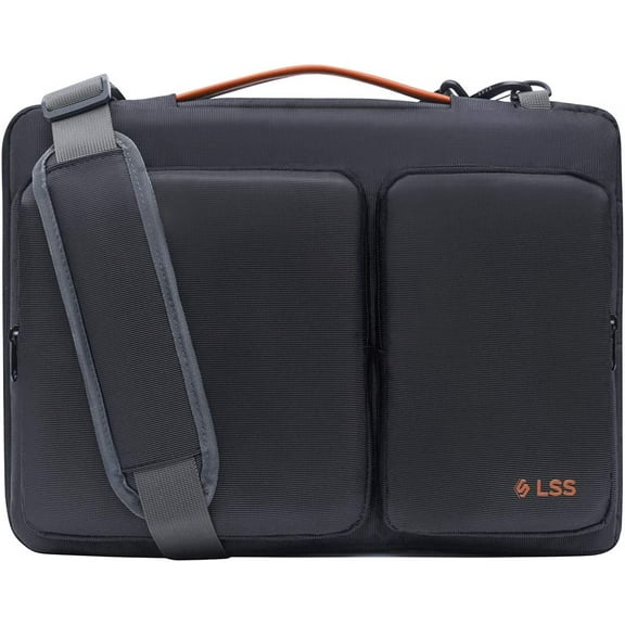 LSS Laptop Bag for Men/Women - Cool, Stylish & Durable Shoulder Sleeve Bag for 12"-12.9" Laptops - Includes Slip Resistant Shoulder Strap - Compatible with Apple, Microsoft, Lenovo, HP, Dell, More