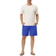 thumbnail image 2 of INSPIRE CHIC Men's Shorts Solid Beach Shorts Drawstring Surfing Mesh Lining Board Shorts Dark Blue 30, 2 of 7