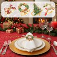 thumbnail image 1 of Gold Christmas Napkin Rings Set with Bow Wreath Tree Reindeer Shapes - Alloy Festive Table Decor for Holiday Gatherings, 1 of 6
