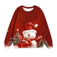 thumbnail image 6 of Lorytime Kids Sweatshirt Girls Boys Christmas Snowman Shirt Crew Neck Long Sleeve Pullover Drop Shoulder Cute Tops 13 Years, 6 of 7