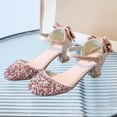 thumbnail image 4 of Zecgelong Girls High Heel Glitter Shoes Little Kid Big Kid 3-10 Years Formal Party Performance Dance Footwear, 4 of 5