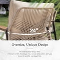 thumbnail image 3 of Sophia & William 1Pc Metal Rattan Swivel Patio Chair With Beige Cushions, 3 of 5