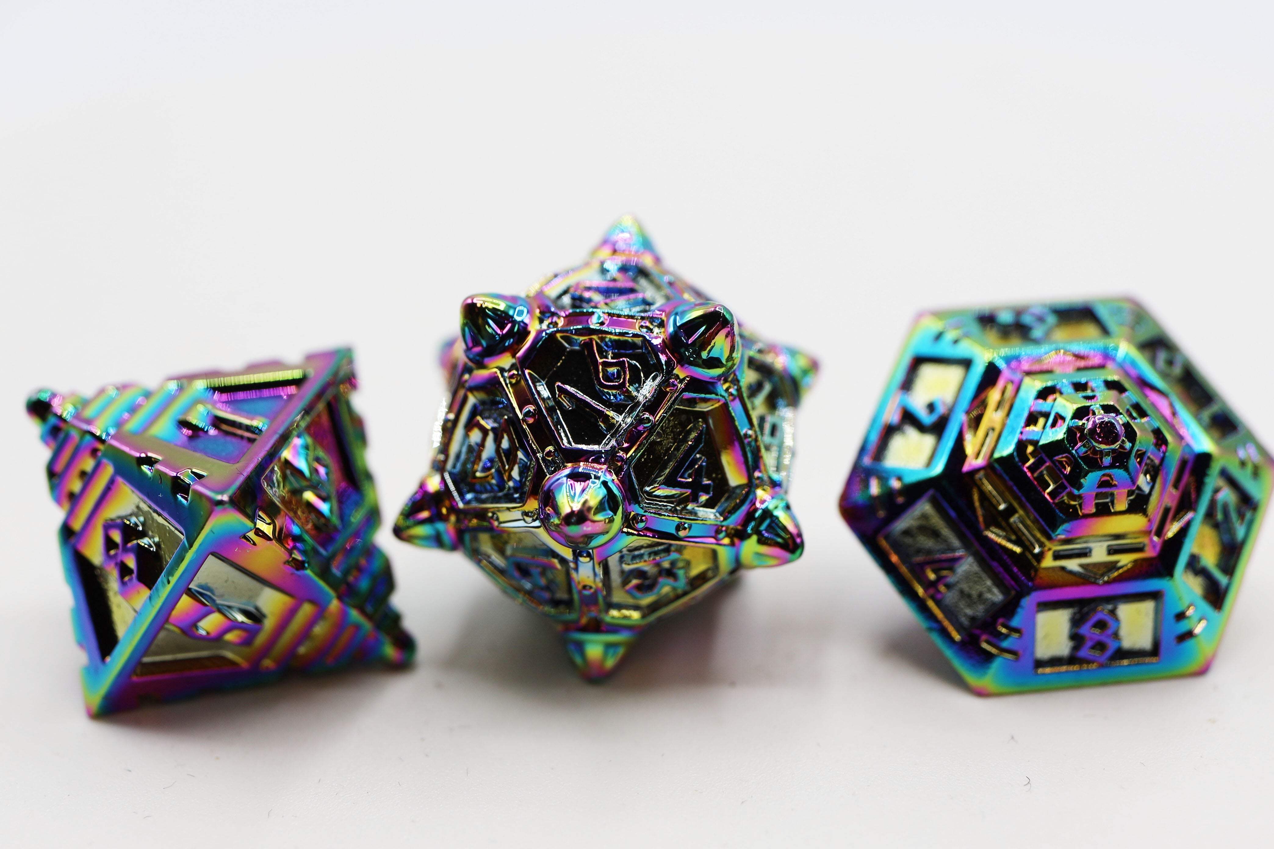 Foam Brain Games Poly Dice Set - Holographic Projection (7) New