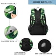 thumbnail image 4 of FORMRS School Backpack 17" Student Travel Bag with Laptop Compartment, Green Camouflage Pattern, 4 of 7