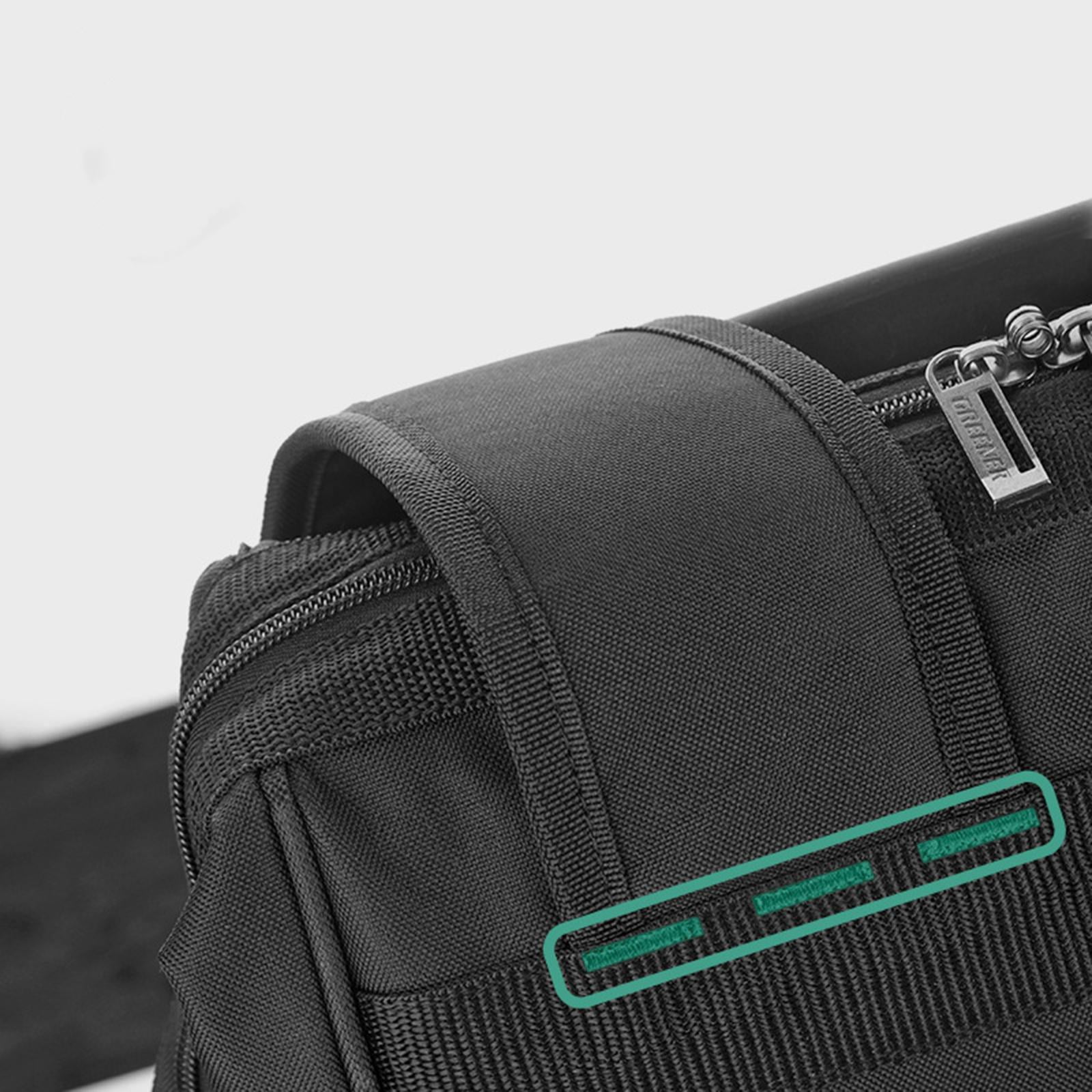 Miulika Tool Bag Heavy Duty for Men Waterproof Work Black Tool Backpack