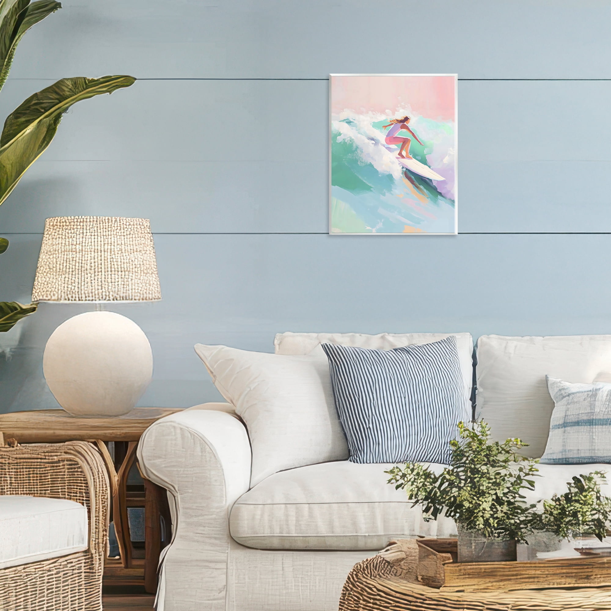 Stupell Industries Surfer Girl Riding Waves Wall Plaque Art, design by The Prints Vibe