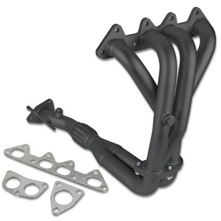 Honda Exhaust Header - For 1998 to 2002 Honda Accord 4 -2 -1 Design Stainless Steel Exhaust Header Kit (Black Ceramic Coated) DX EX LX SE CG 99 00 01