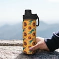 thumbnail image 7 of KLL Beautiful Bohemian Sunflower Pattern 18oz Insulated Water Bottle, Stainless Steel Sports Water Cup Flask with Spout and Handle Lid for Sports Travel Car& School, 7 of 7