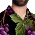 thumbnail image 5 of Grape Men's Short Sleeve Beach Shirts Hawaiian Button Down Casual Summer Printed Unisex Top, 5 of 6