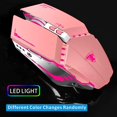 thumbnail image 2 of Ratón Inalámbrico Para Juegos T12 Recargable, Ratones Ópticos Inalámbricos Silenciosos De 2,4 G Con Luz LED Intercambiable Compatible Con PC Portátil, 7 Botones, 3 A, 2 of 4