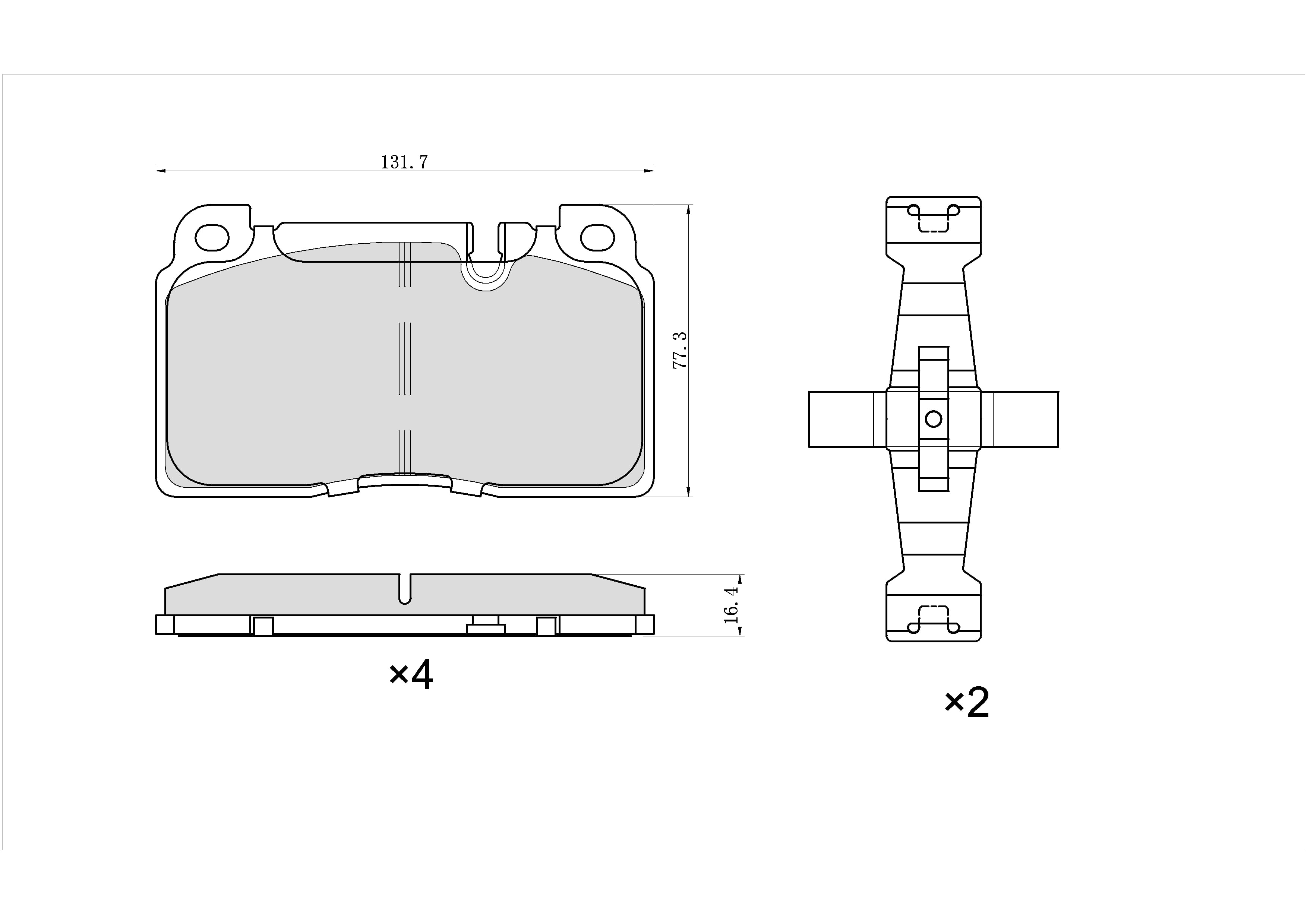 Winstop Brake Pad Set, Front WS.1663.0.C, Audi Q5 2017-2013