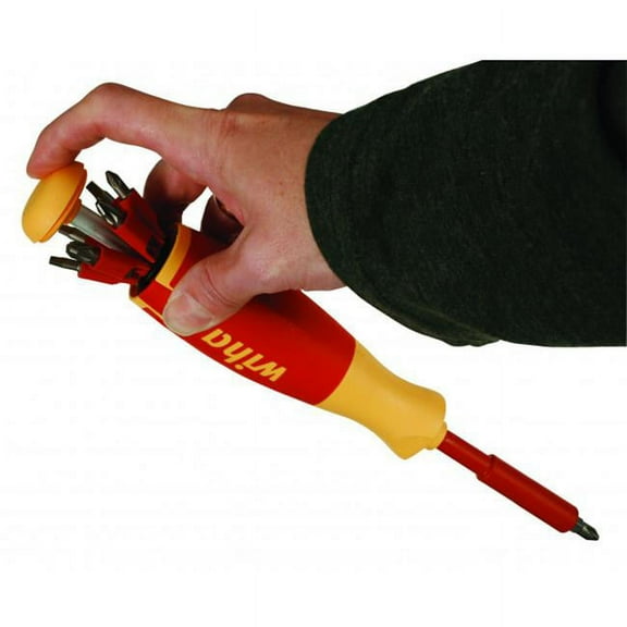 14-Piece Insulated Pop-up Slotted, Phillips, Square, Pozidriv Bit Holder Set