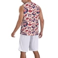 thumbnail image 2 of Naloa record rock Skull lips Basketball Jersey Reversible Men's Mesh Athletic Sports Shirts Training Practice S-4XLSmall, 2 of 6