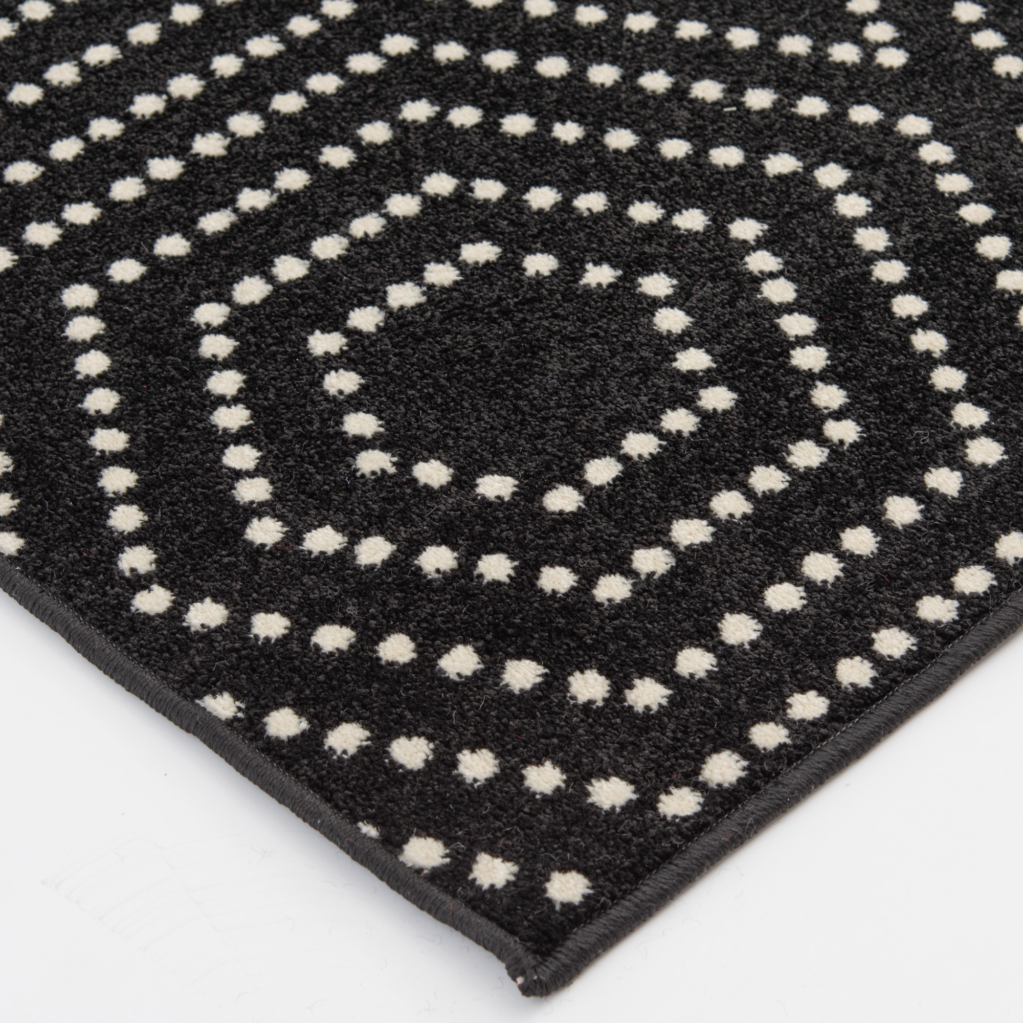 Loomaknoti Terrace Tropic 084 Valeria 9'10" x 12'10" Geometric Indoor/Outdoor Area Rug , Black/White