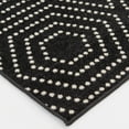 thumbnail image 3 of Loomaknoti Terrace Tropic 084 Valeria 9'10" x 12'10" Geometric Indoor/Outdoor Area Rug , Black/White, 3 of 7