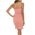 thumbnail image 3 of Summer Dresses for Women V-neck Sleeveless Summer Chest Wrapped Open Back Folded Bow Strap Mini Dress, 3 of 3