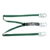 MSA V-Series Standard Energy Absorbing Lanyard, Single Leg w/ 36CL Large Snap Hooks, 6', Green (1 Unit)