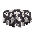 thumbnail image 5 of Cute Halloween Ghosts Pattern Round Tablecloth 60"x60",Wrinkle Wipeable Table Cloth for Kitchen Dining Room Picnic Patio Party, 5 of 6