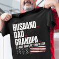 thumbnail image 3 of Mens Funny Grandpa T Shirts Husband Dad Grandpa Legend Fathers Day Patriotic Graphic Tee for Men Family Graphic Tees, 3 of 6