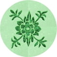 thumbnail image 1 of Ahgly Company Indoor Round Patterned Mint Green Area Rugs, 7' Round, 1 of 1