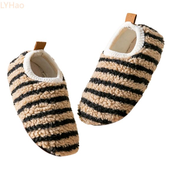 LYHaoo Soft Girls Indoor Slippers With Sole Cozy Fleece Warm Shoes For Toddlers And Kids Comfortable Footwear Sizes 8.9 Little Kid 2-3 Years