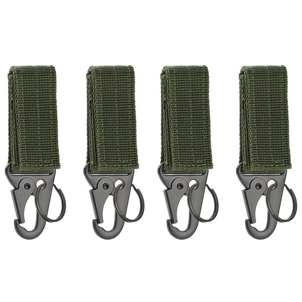 Hebillas de gancho para caza y mochila, cinturón de nailon, color verde militar, 4 Uds. Likrtyny Para estrenar