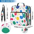 thumbnail image 2 of FORMRS Zipper Binder with Shoulder Strap 2-inch Ring 500 Sheet Capacity File Bag, Colorful Round, 2 of 5
