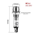 thumbnail image 2 of Unique Bargains Indicator Light DC 24V, LED Bulbs Red, Metal Shell Panel Mount 5/16' 8mm 5Pcs, 2 of 6