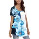 thumbnail image 5 of Fiudx Ofertas Del Día Blusa Holgada de Manga Corta con Cuello Redondo Informal Estampada a La Moda para Mujer, 5 of 6
