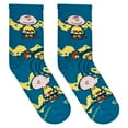 thumbnail image 5 of Cool Socks – Charlie Brown Crew Socks for Big Kids (Ages 7–10) – Peanuts Cartoon Novelty Sock – Fun, 5 of 5