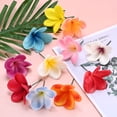 thumbnail image 4 of Uxcell 12-Pack Artificial Plumeria Flowers, Fake Silk Heads Flower Plumeria Bulk Petal for DIY Crafts/Dress/Wedding/Party Decoration [Dark Blue, 3.54"/ 9cm], 4 of 6