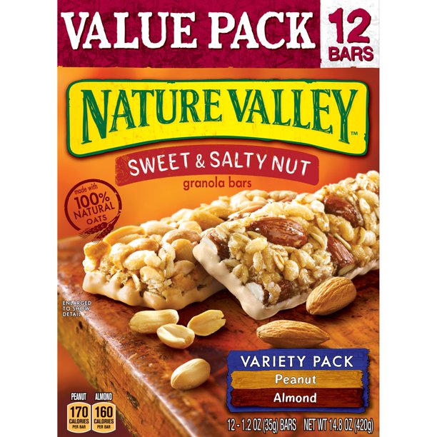 Nature Valley Granola Bar Sweet and Salty Nut Variety Pack, 12 ct