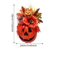 thumbnail image 3 of Artificial Foam Pumpkin Table Centerpiece, Fall Harvest Arrangement with Maple Leaves Berries Sunflower Gourds, Halloween Thanksgiving Decor for Home Dining Table Mantel Shelf, C, 3 of 8