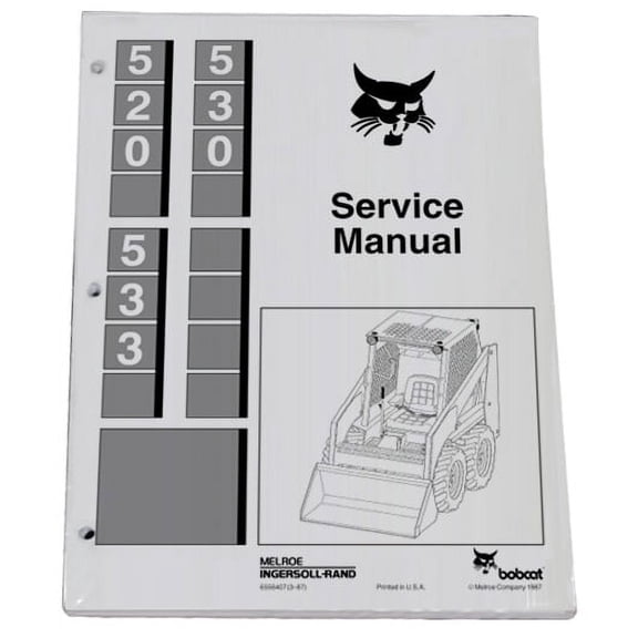 Bobcat 520 530 533 Skid Steer Loader Workshop Repair Service Manual - Part Number # 6556407