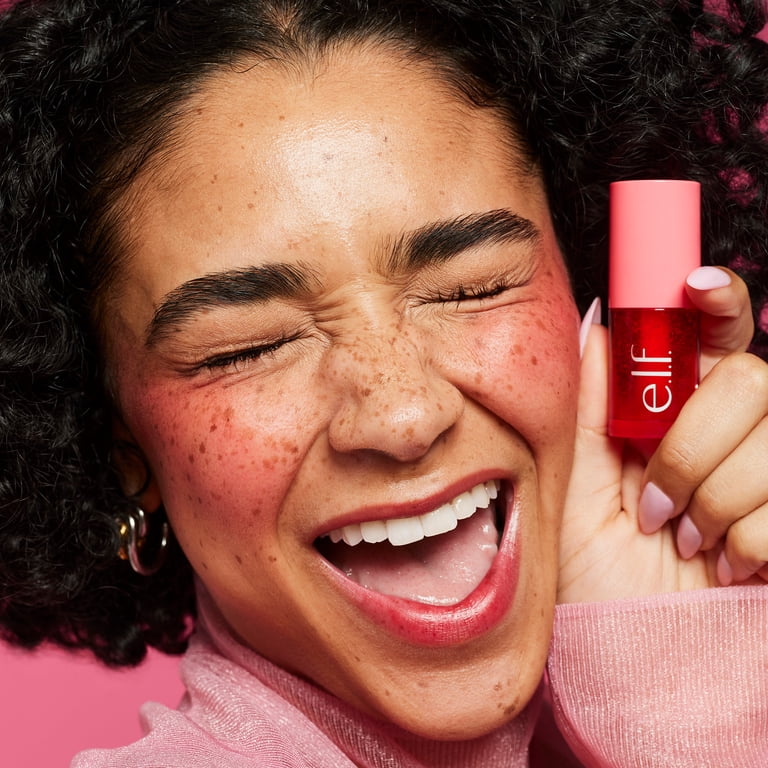 e.l.f. Cosmetics Sheer For It Blush Tint Buildable Hydrating Lip and Cheek  Stain 0.22 fl oz