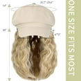 thumbnail image 5 of YEKEYI Beret Hat with Hair Newsboy Cap with Bob Hair Extensions Hat Wig Visor Beret Short Curly Wavy Hairpiece for Women, 5 of 9