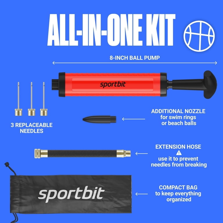 Ball Plug Replacement Kit – Inflatable Stopper Plugs With Needle, Nozzle, Hose For Sports Balls, Yoga Balls, Boats