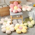 thumbnail image 5 of (rosa, 35 x 35 cm) Cojines de silla con forma de flor, cojín de suelo, cómodo y suave cojín de asiento, almohada de tatami para niños, jardín, sala de estar, interior y exterior, 5 of 5